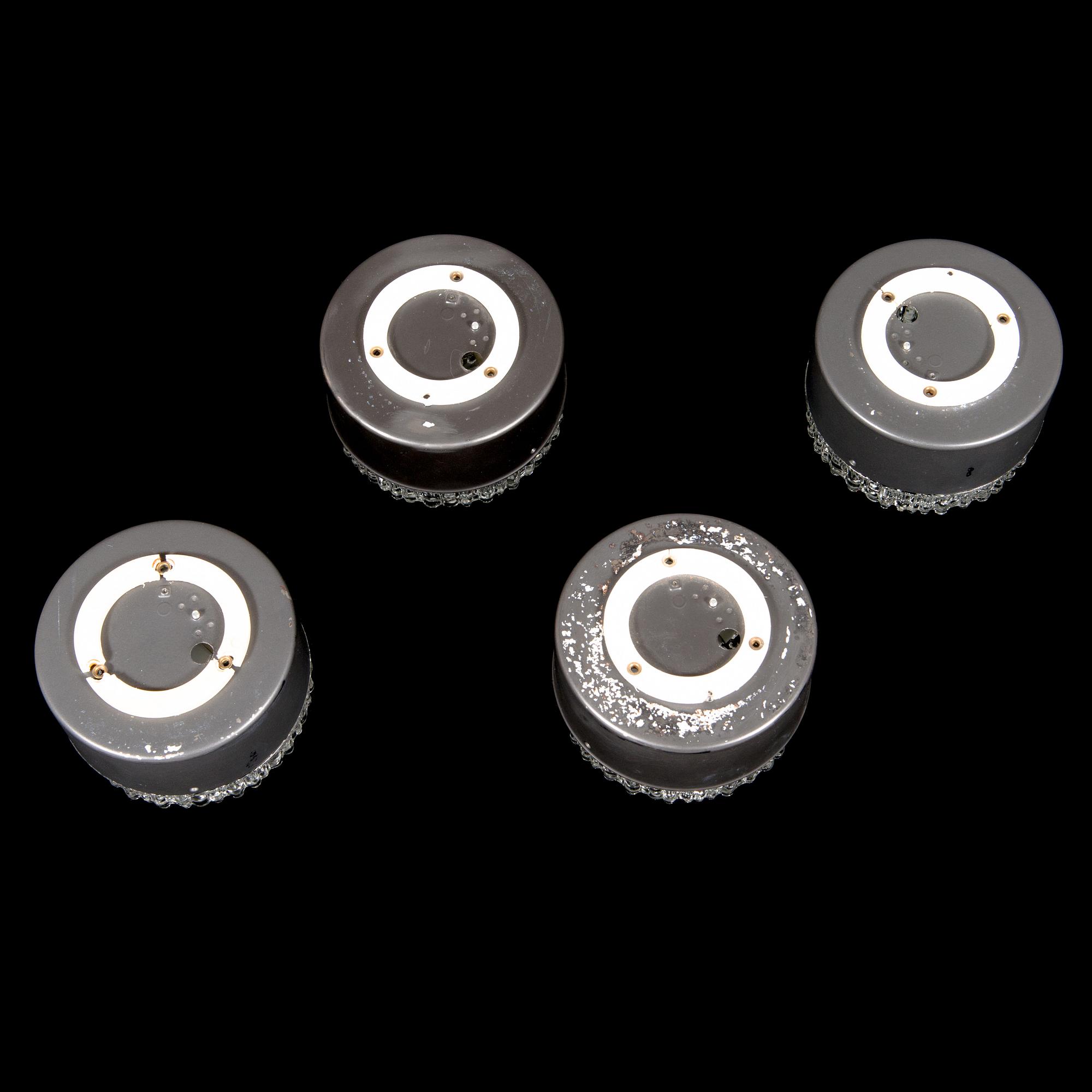 Ceiling lamp / wall lamp, 4 pcs, A 225, Staff Leuchten, Germany.