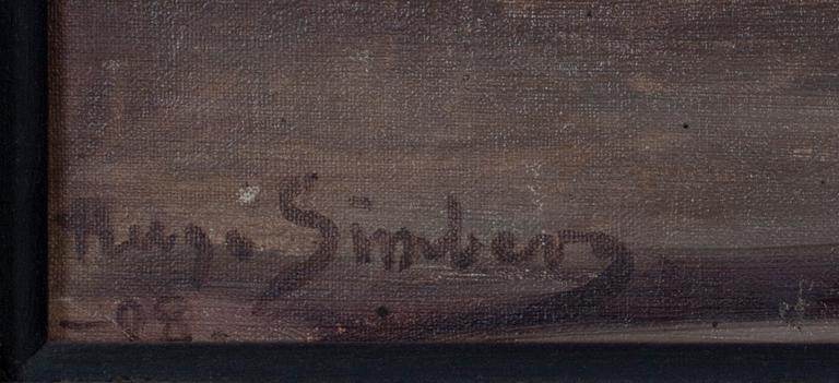 HUGO SIMBERG, olja på duk, sign. o dat. -98.