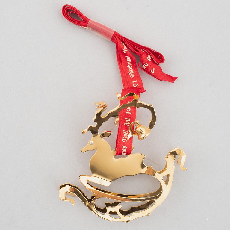Georg Jensen, Christmas tree decorations, Denmark, 1980s-90s (14 pcs).