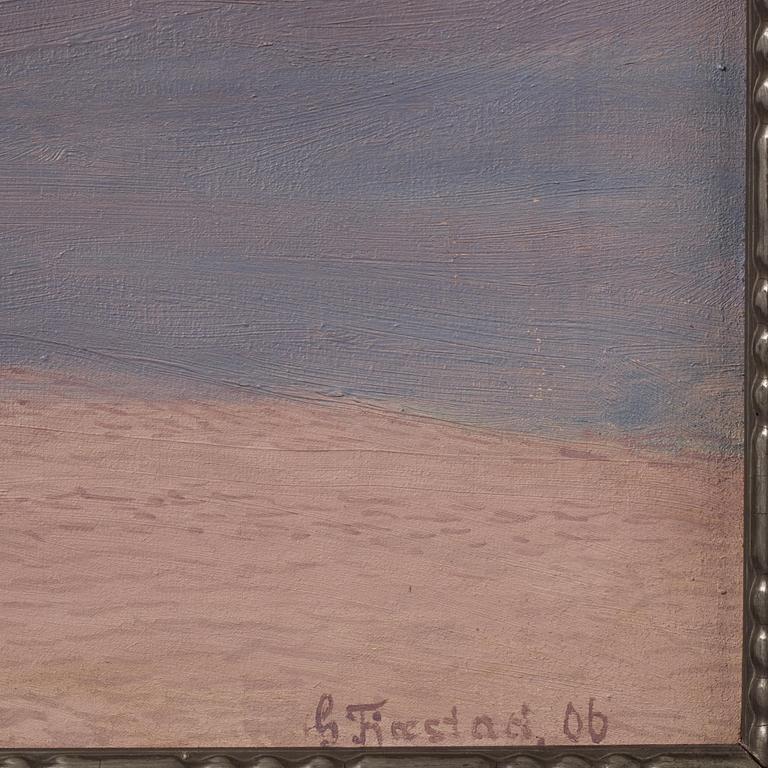 Gustaf Fjaestad, Tracks in the deep snow.