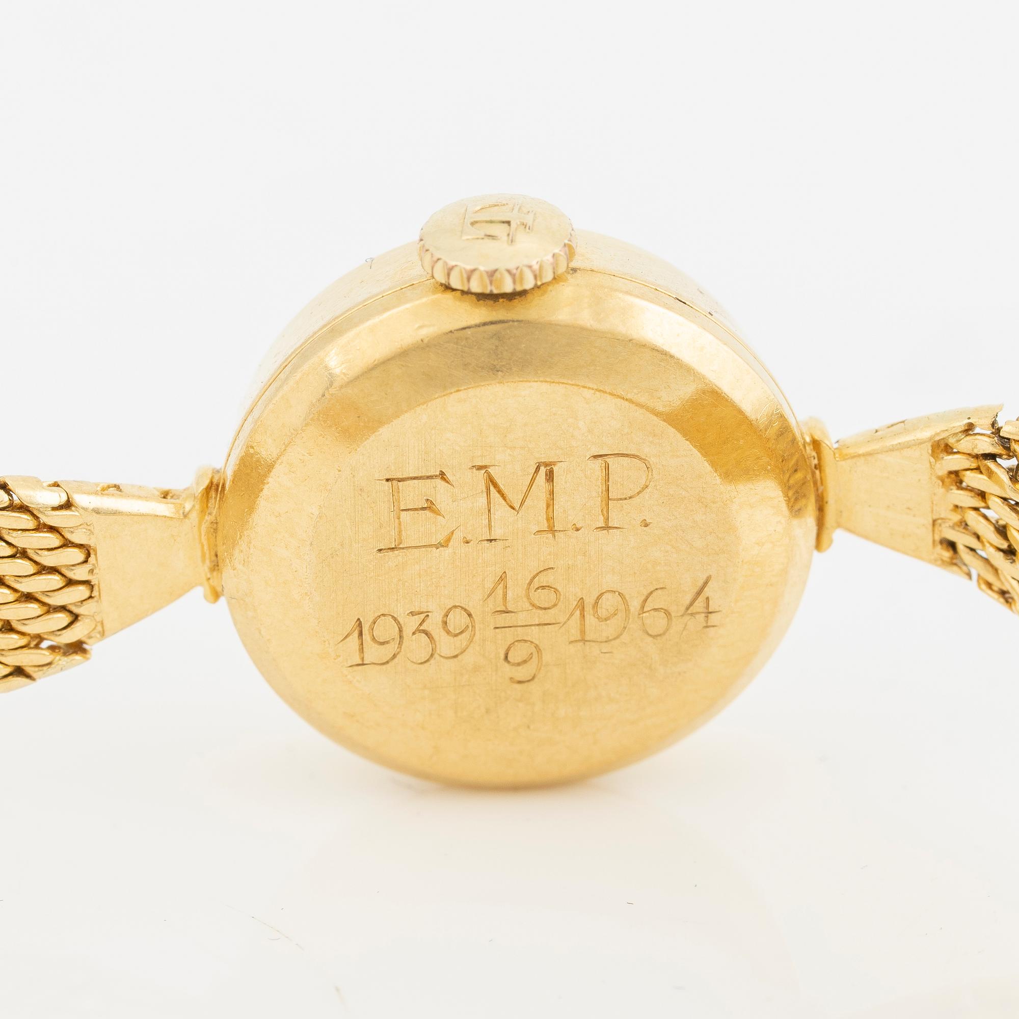 Tissot, armbandsur, 18K guld, 17 mm.