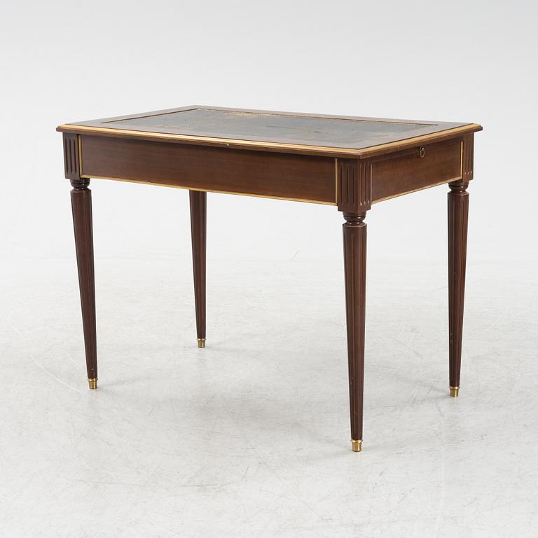 A Louis XVI style mahogany desk, 20th Century.