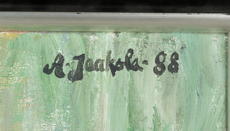 Alpo Jaakola, akryl på duk, signerad och daterad -88.