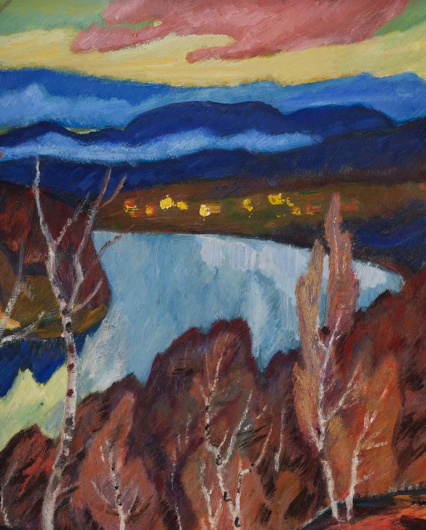 Helmer Osslund, View over the Ångerman River at Granvåg.