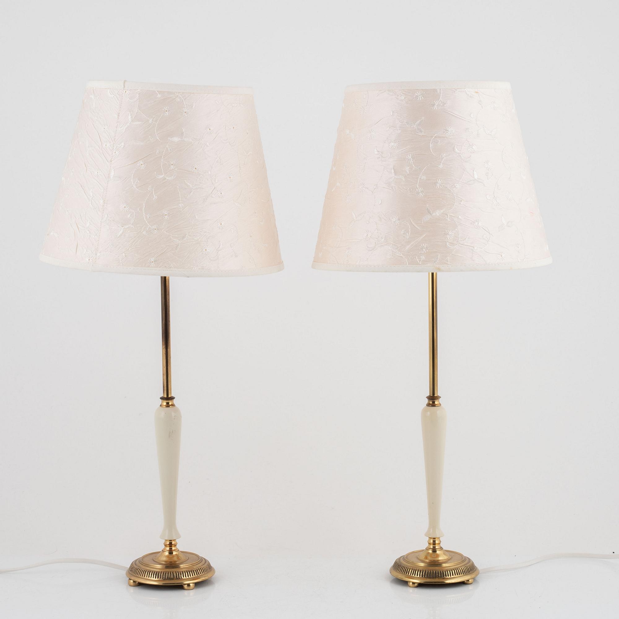 A pair of table lights, Boréns, Borås, 1960's/70's.