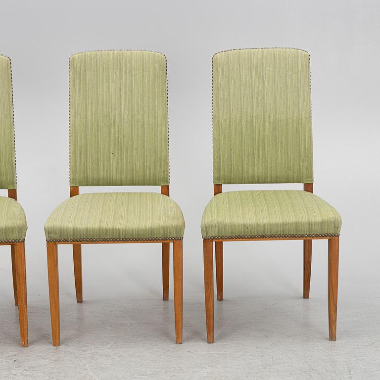 Carl Malmsten, four "Gustavus" chairs from Åfors Möbelfabrik, second half of the 20th century.