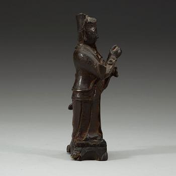 DAOISTISK GUDOM, brons, Mingdynastin (1368-1644).