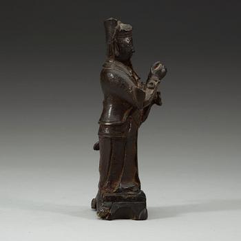 A bronze figure of a daoistic deity, Ming dynasty (1368-1644).