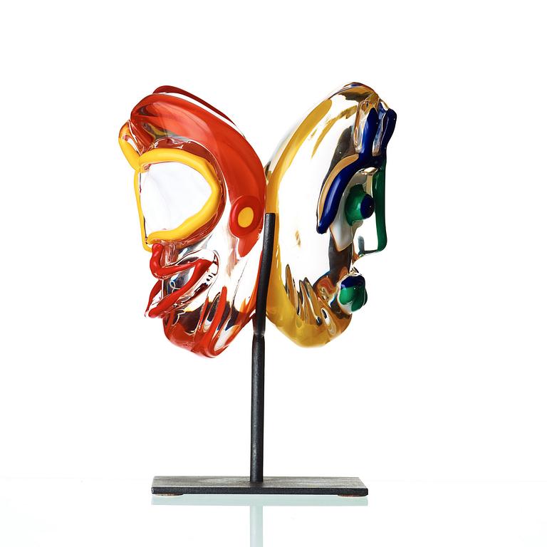Bengt Lindström, skulptur, "Janus", Berengo, Murano, Italien, 1980-tal.