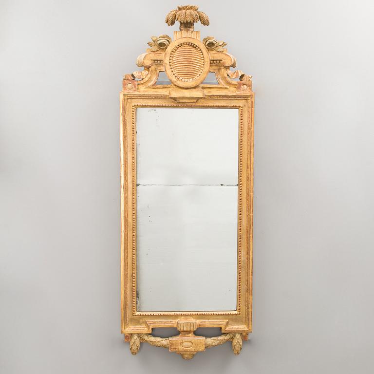 A GUSTAVIAN MIRROR BY JOHAN ÅKERBLAD, Sweden late 18th century.