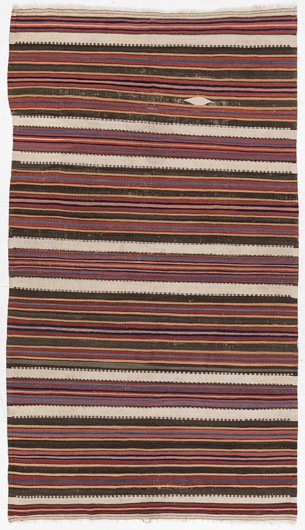 Rug, Kelim, semi-antique, approx. 272 x 155 cm.