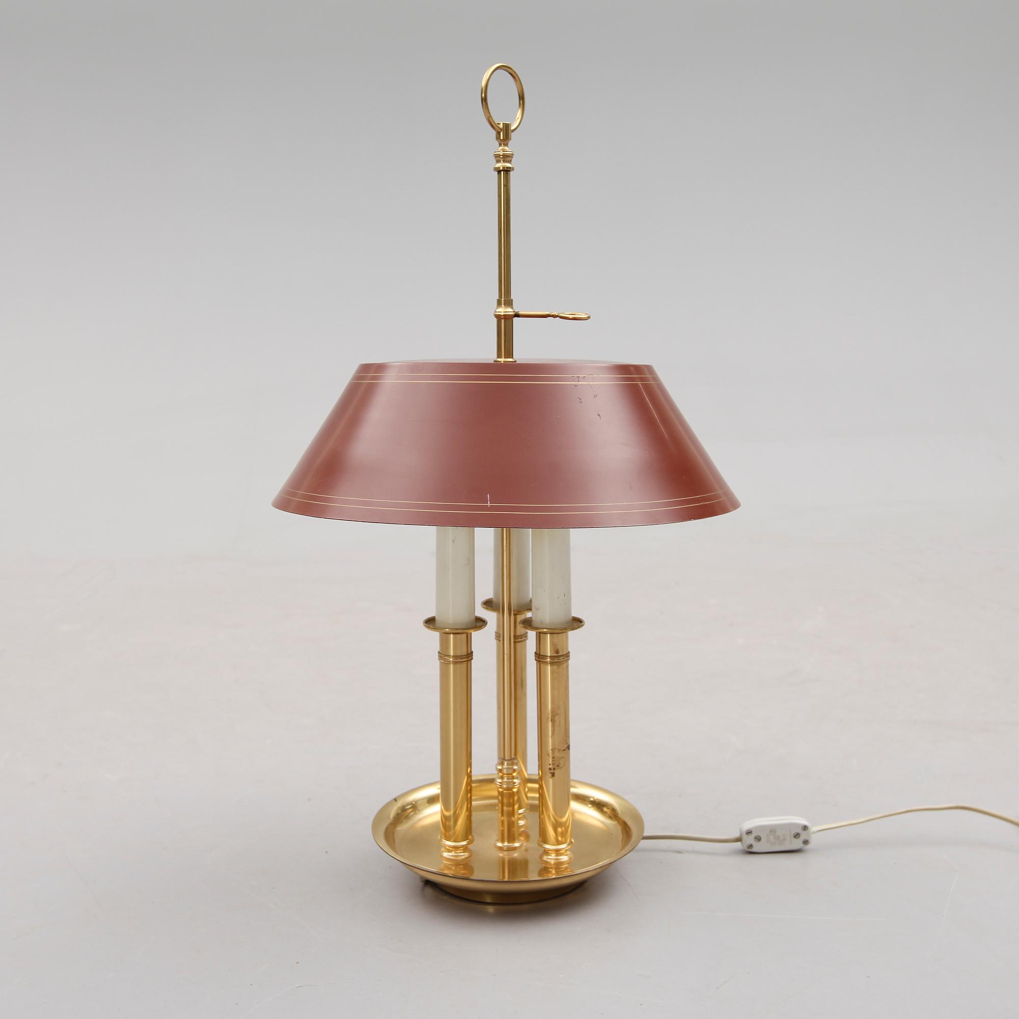 BORDSLAMPA, mässing, 1900-talets andra hälft.