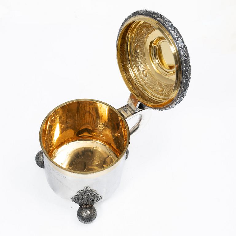 Karl Anderson, Dryckeskanna, silver, Stockholm 1906.