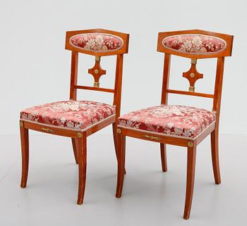 SALONGSMÖBEL, 5 delar, empirestil, 1900-talets första hälft.