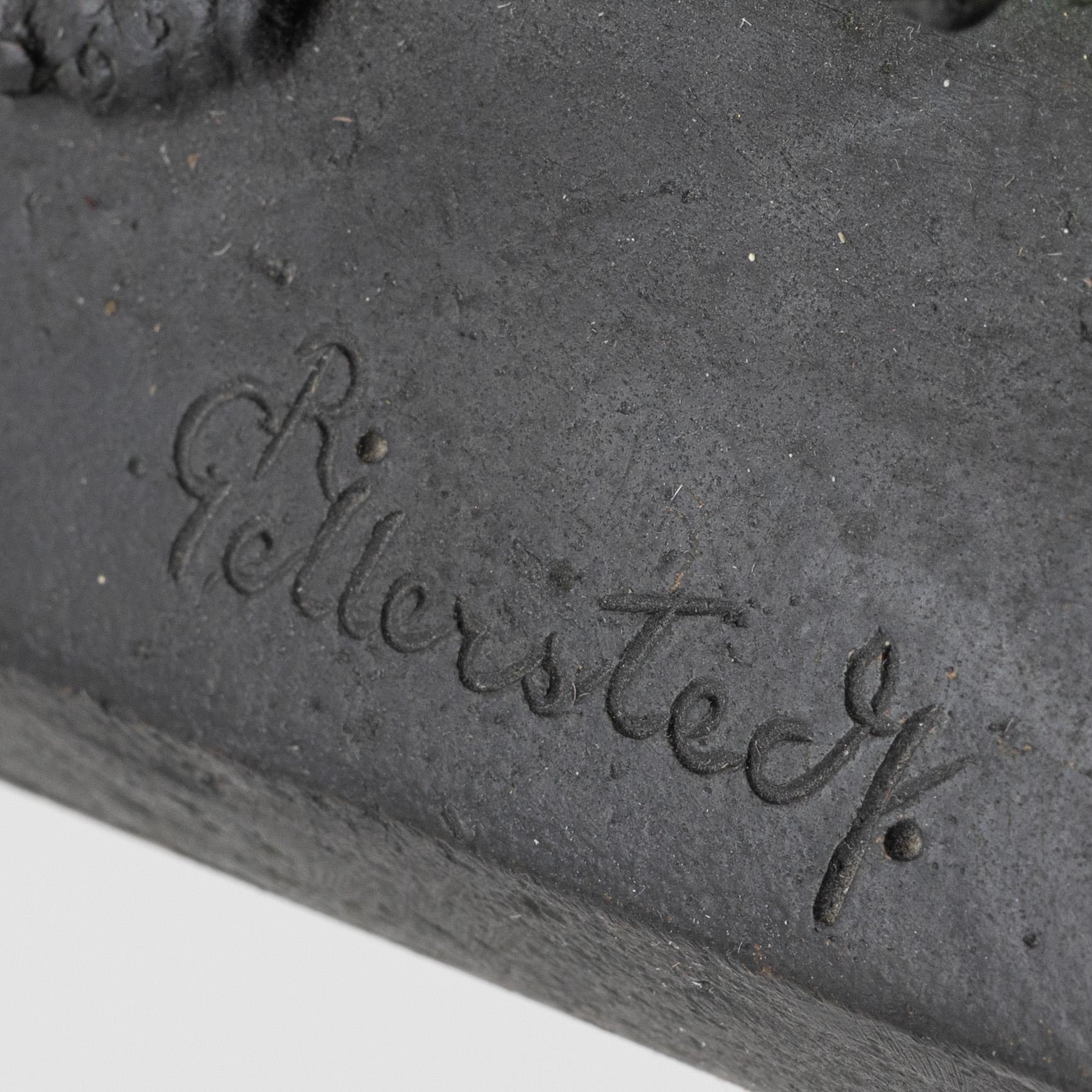 Ragnar Gellerstedt, bordslampa, Herman Bergmans Konstgjuteri, Stockholm, 1920-30-tal.