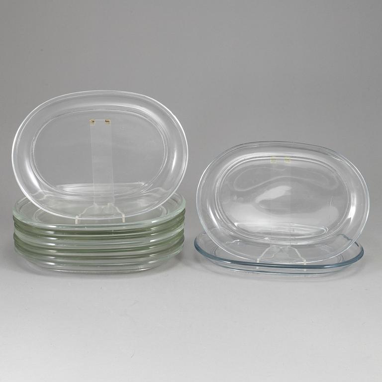 Ten glassplates  by Josef Frank for Firma Svenskt Tenn.
