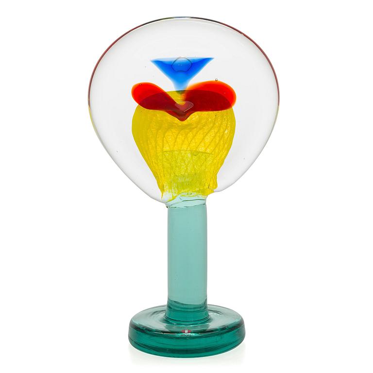 Oiva Toikka, skulptur, "Lollipop", signerad Oiva Toikka, Nuutajärvi 2004 181/200.