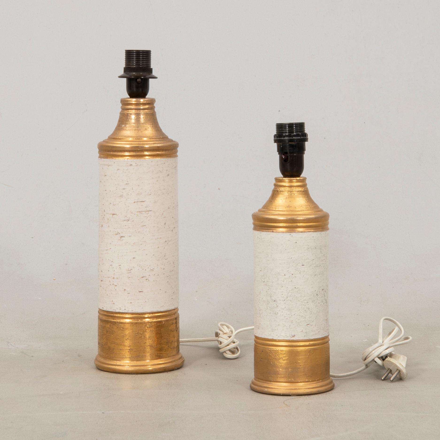 Table lamps 2 pcs, model no B 052 and B 053, Bergboms, second half of the 20th century.