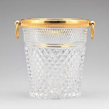 VINKYLARE, glas och metall, 1900-talets mitt.