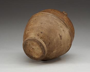 A glazed jar with four handles, presumably Sui Dynasty ca 600 AD.