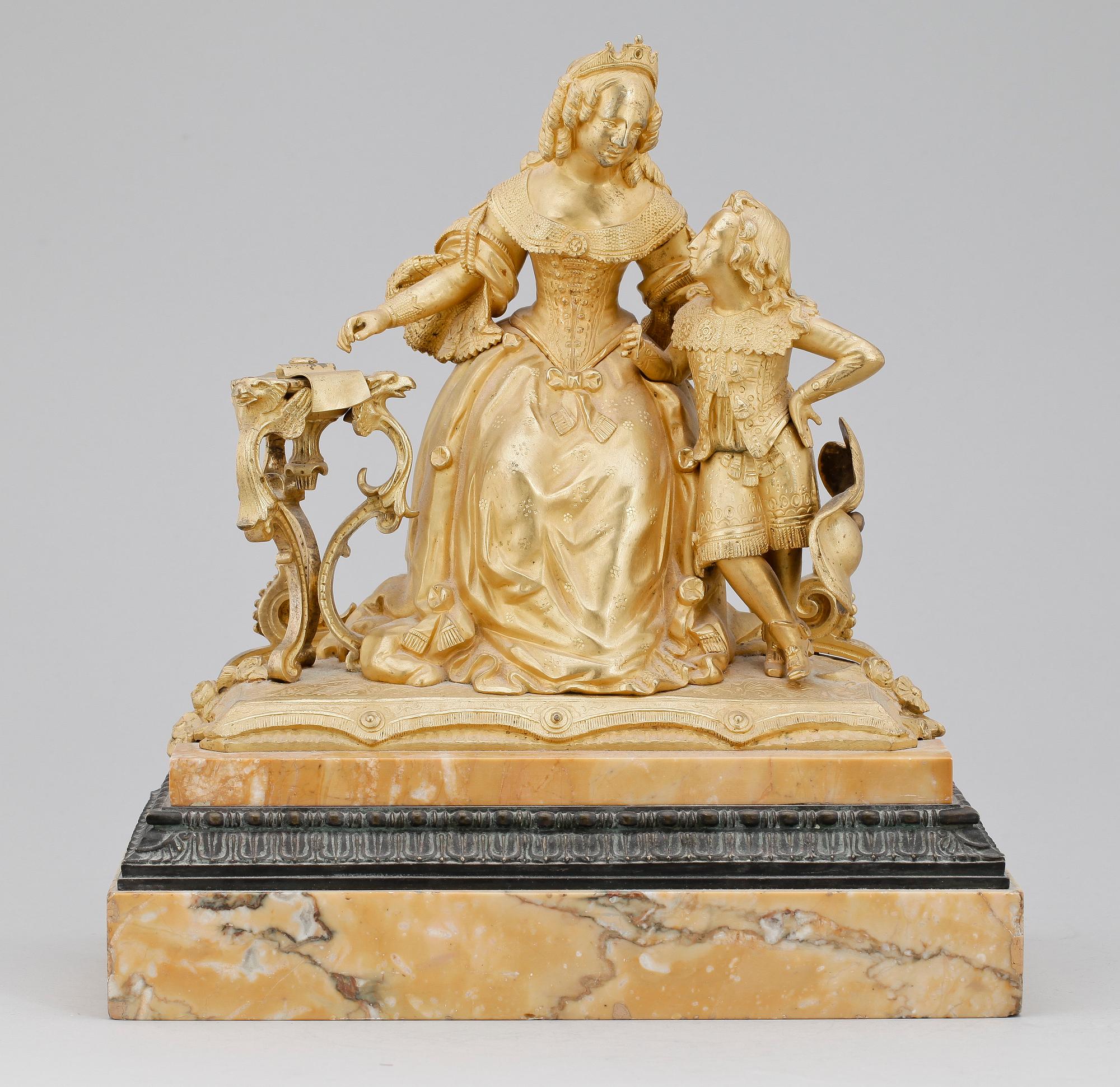 BORDSDEKORATION, brons, senempire, 1800-talets mitt.