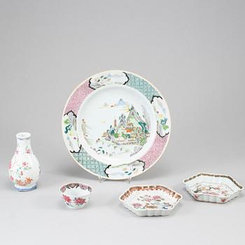A group of porcelain, Qing dynasty, Qianlong (1736-95).