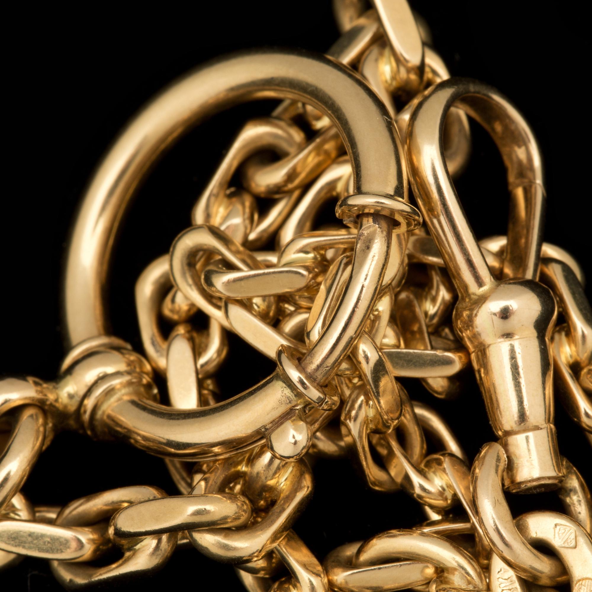 KLOCKKEDJA, 18 k guld. Vikt ca 19 g. (787).