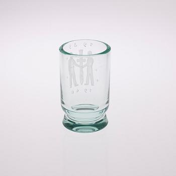 VAS, glas, "Vapenbror" Riihimäki Glasbruk 1940-tal.