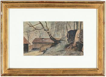 Otto Hesselbom · OTTO HESSELBLOM, blandteknik, signerad och daterad -89