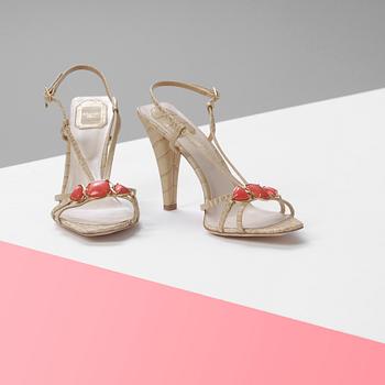 CHRISTIAN DIOR, sandaletter, "Piedra", storlek 42.