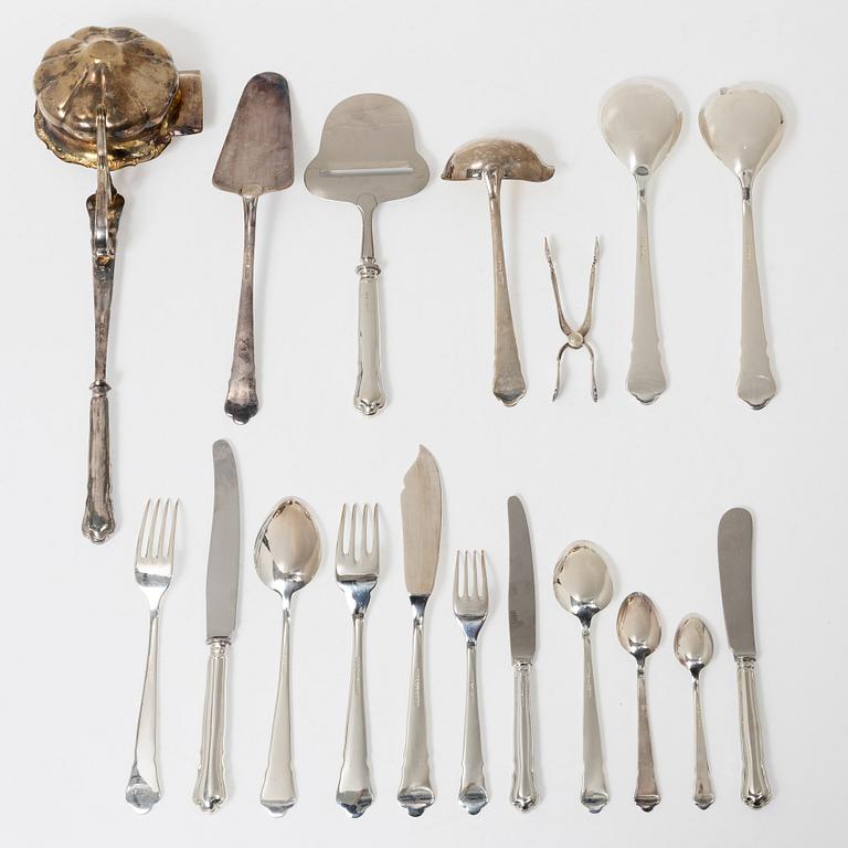 A 167 piece Chippendale silver cutlery service, GAB, Eskilstuna, 1990's.