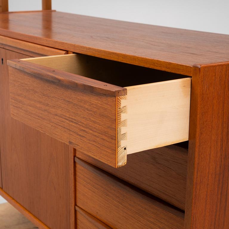 A teak-veneered bookcase, 1960's/70's.