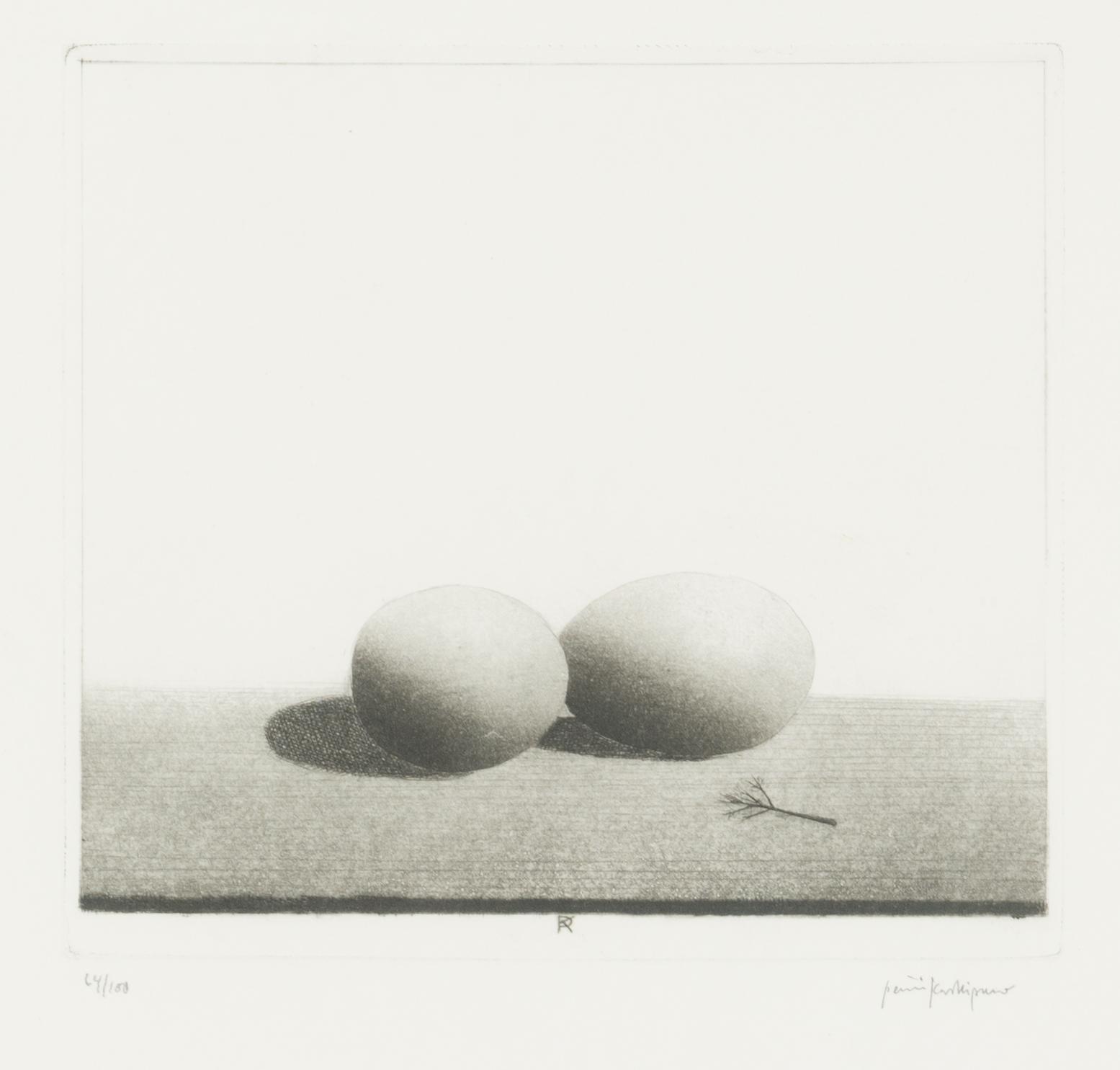 Pentti Kaskipuro, akvatint och torrnål, signerad och numrerad 64/100.