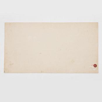 Oidentifierad konstnär, s.k. "Solfjädersmålning", Elegant dam i trädgård, Kina, 1900-tal.