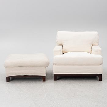 A 'Frank' armchair and ottoman, Walles & Walles, contemporary.