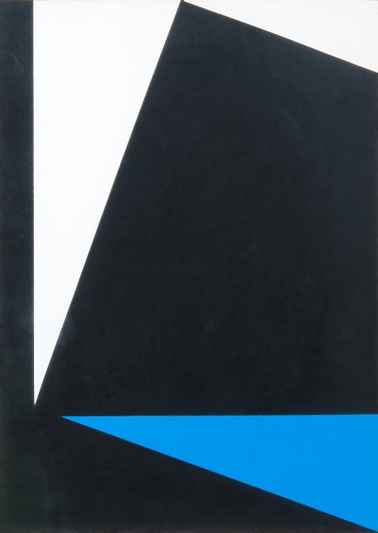 Lars-Gunnar Nordström, COMPOSITION WITH BLACK, WHITE AND BLUE.