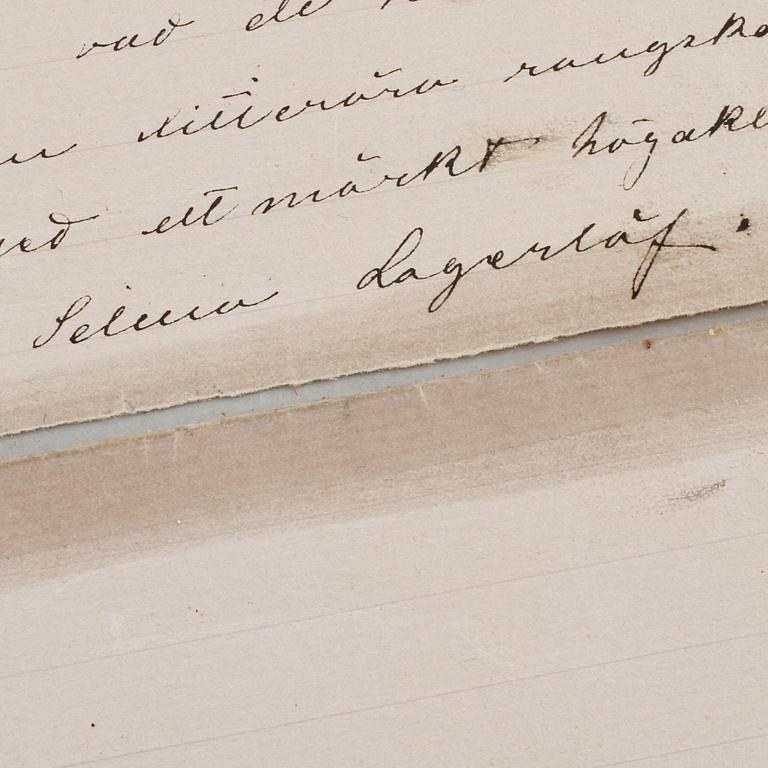 BREV, undertecknat och signerat Selma Lagerlöf, daterat Mårbacka Sunne 19.11.1914.