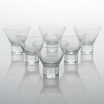 GÖRAN HONGELL, cocktail och snapsglas, 16 st, "Aarne", Iittala. Formgiven 1949.
