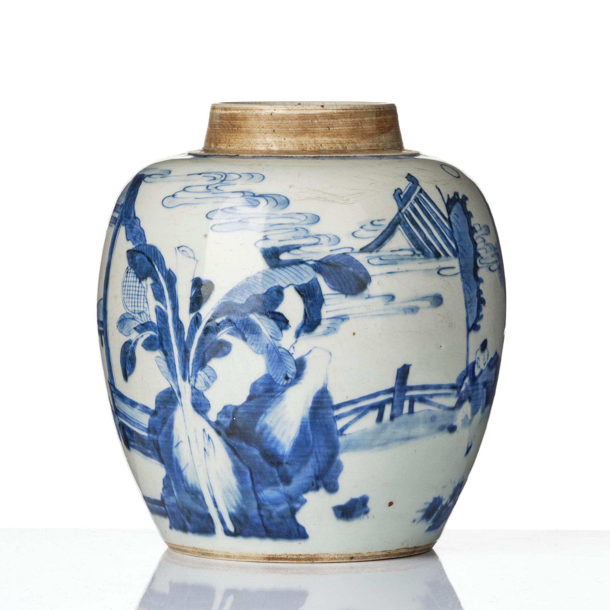 Bojan, porslin. Qingdynastin, Kangxi (1662-1722).