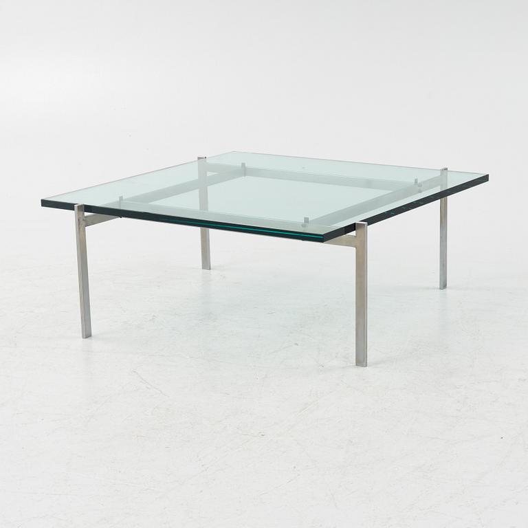 Poul Kjaerholm, a steel and glass 'PK61' coffee table, Fritz Hansen, Denmark,