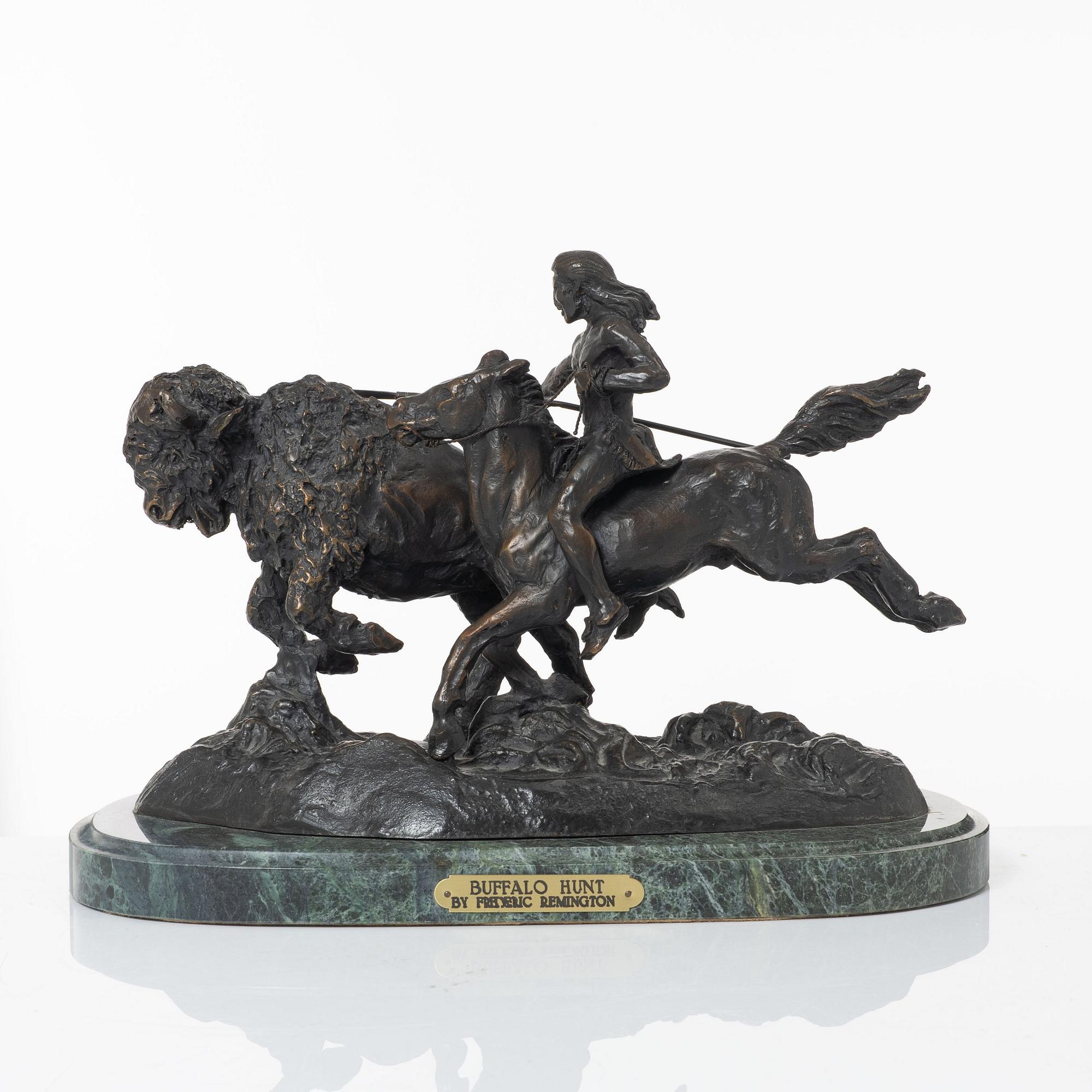 Frederic Sackrider Remington, efter. "Buffalo Hunt".