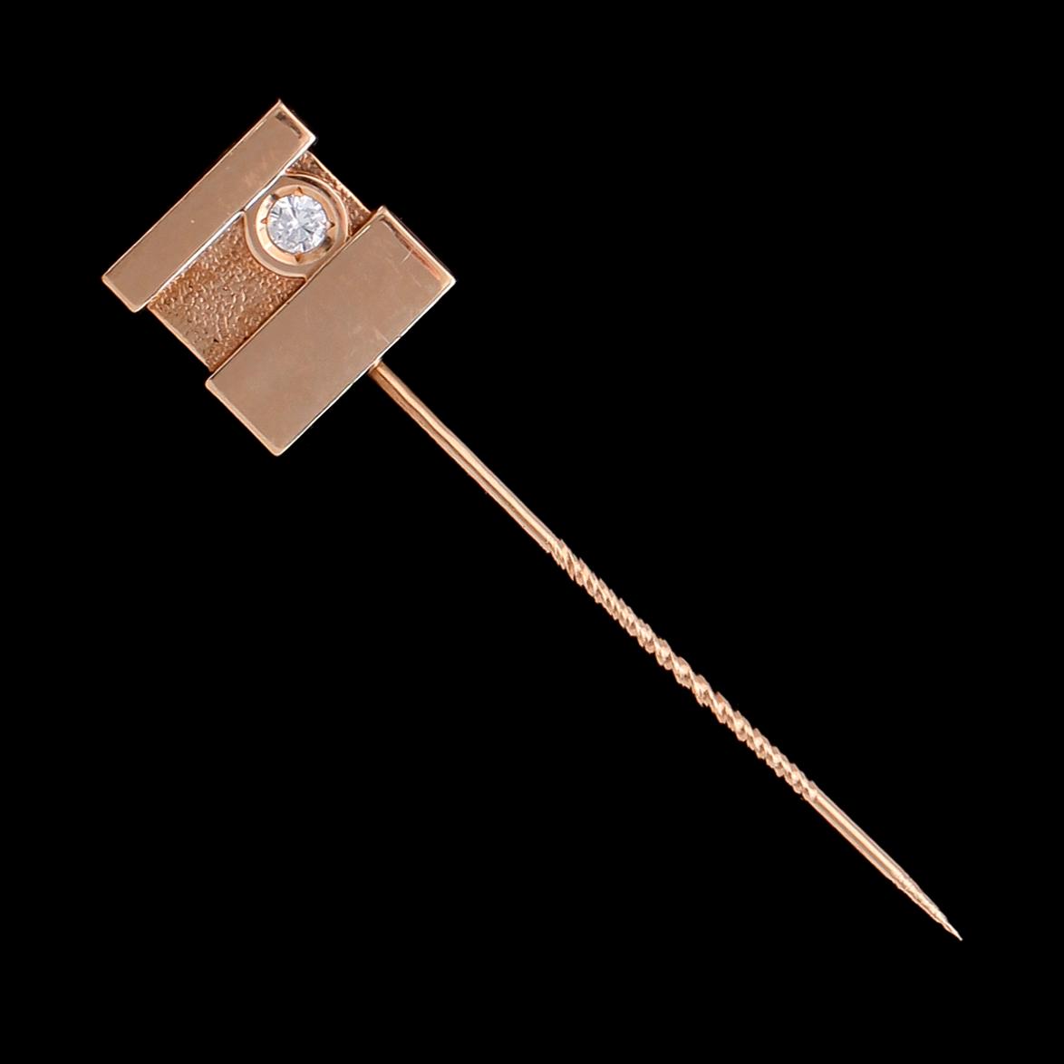 SLIPSNÅL, 18K guld, Sporr, 1986. Total vikt ca 2 g.