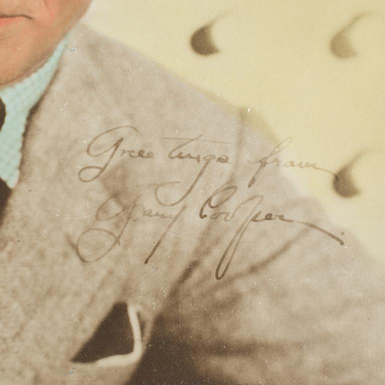 FOTOGRAFI MED AUTOGRAF "Gary Cooper"Paramount Film, 1940/50-tal.