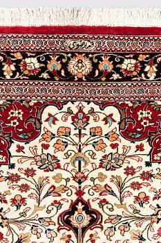 A carpet, Silk Qum, ca 116 x 75 cm.