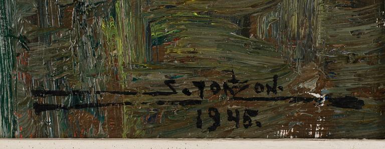 STIG JONZON, olja på duk, sign och dat 1945.