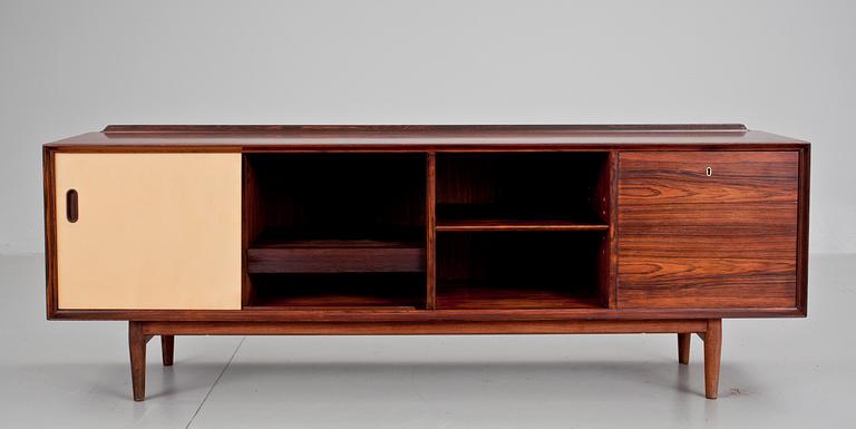 An Arne Vodder rosewood sideboard, manufactured by P Olsen Sibast, Stenstrup, Denmark, model 7A.