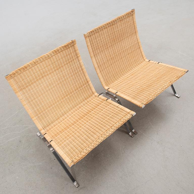Poul Kjaerholm, armchairs, a pair, "PK22" for Fritz Hansen, Denmark, 2000.