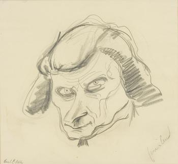 John Jon-And, charcoal drawings, 2, signed Jon-And.