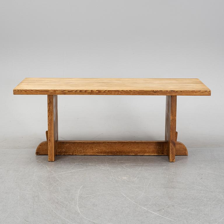 Axel Einar Hjorth, a stained pine "Lovö" table, Nordiska Kompaniet, Sweden 1930's.