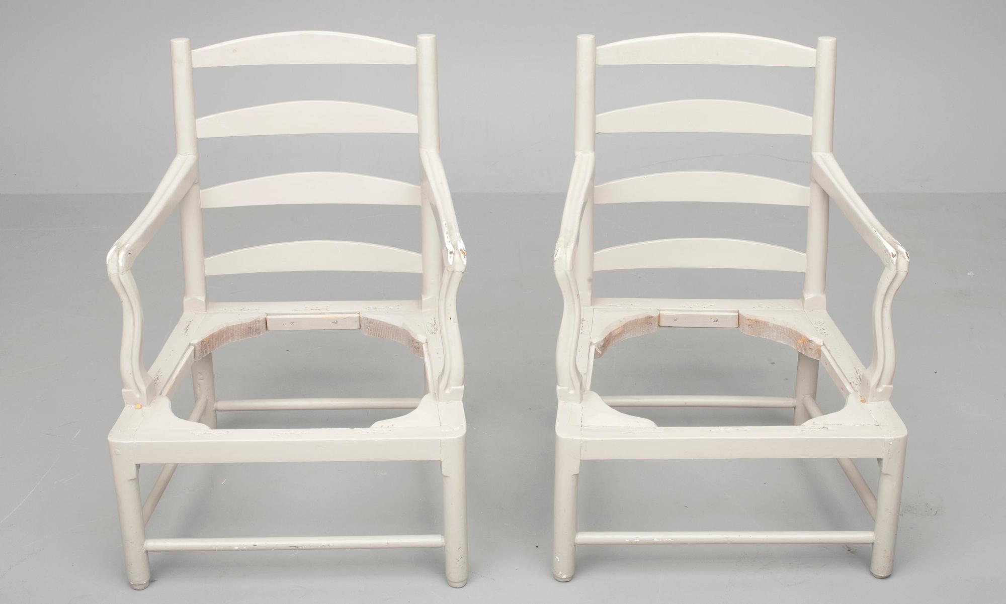GRIPSHOLM STOLAR, ett par, gustavianska, ca 1800.